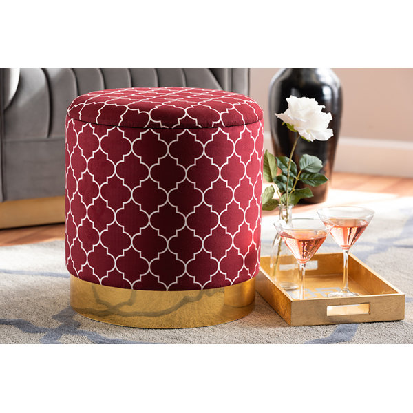 Mercer41 Asotin Quatrefoil Storage Ottoman Wayfair